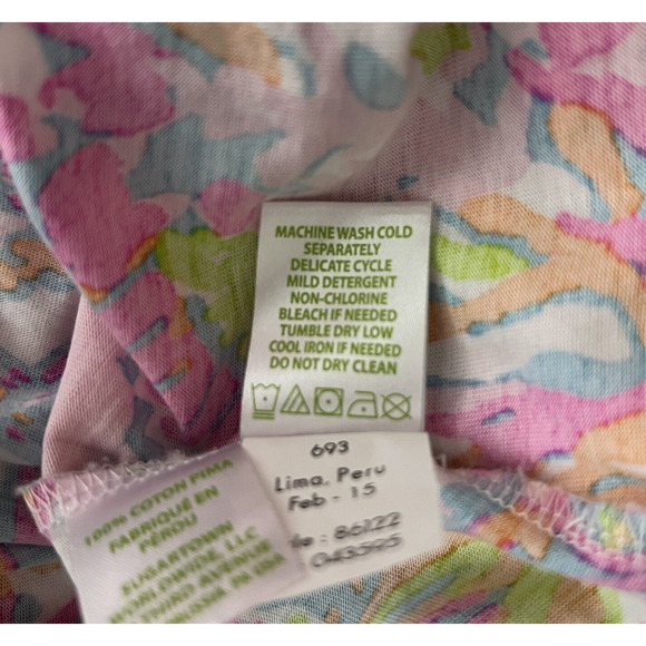 Lilly Pulitzer Dress Womens XS White Pink Christie Scuba to Cuba Cruise Vacation - Picture 9 of 10